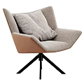 Modern Beige Fabric Leisure Chair With Textured Pillow Fringed Blanket And Black Metal Legs