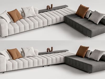 Modern corner sofa multiplayer sofa model