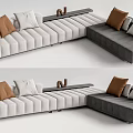 Modern corner sofa multiplayer sofa 3d model