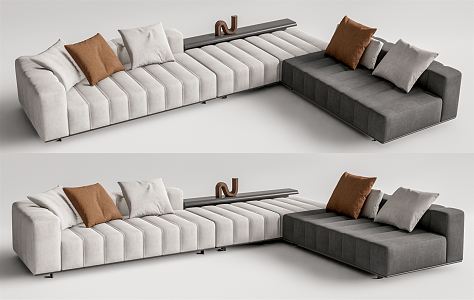 Modern corner sofa multiplayer sofa 3d model