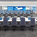 Modern Monitoring Room Science and Technology Command Center 3d model