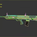 Modern Tactical Assault Rifle With Tan Metallic Finish And Rail System For Military Use
