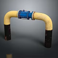 Industrial LOFT pipeline transportation pipeline liquefied gas pipeline large pipeline 3d model
