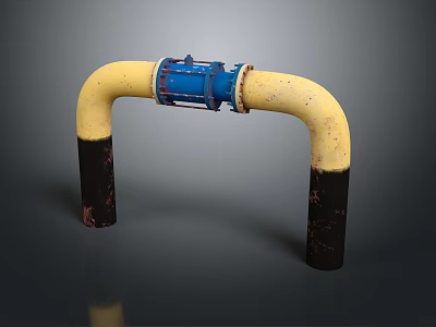 Industrial LOFT pipeline transportation pipeline liquefied gas pipeline large pipeline 3d model