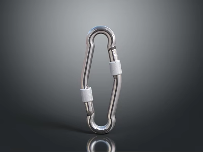 Stainless Steel Carabiner With Secure Lock For Hardware Tools And Outdoor Use 3d model