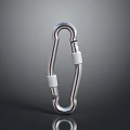 Stainless Steel Carabiner With Secure Lock For Hardware Tools And Outdoor Use