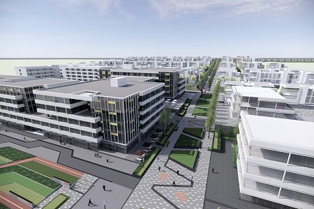 Modern Industrial Park Industrial Park Office delivery room Software Park Industrial Zone 3d model