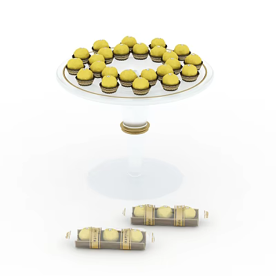 Modern chocolate dessert 3d model Modern chocolate dessert 3d model