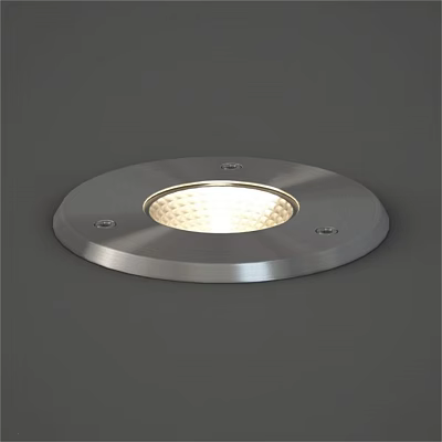 Round Metal Outdoor Recessed Light with Illuminated Surface and Flush Mount Design 3d model