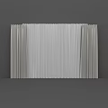 Soft White Pleated Curtains With Vertical Folds Against Grey Background