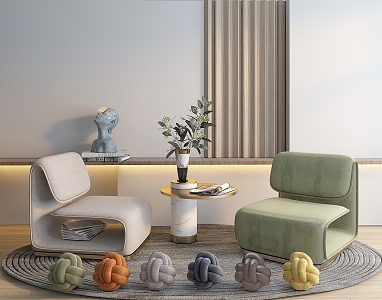 Modern Casual Sofa Combination Sofa 3d model