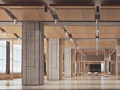 Spacious Fitness Gym With Modern Exercise Equipment Mirrors And Natural Lighting 3d model