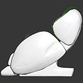 Comfortable Modern Green And White Massage Chair With Ergonomic Design And Soft Padding