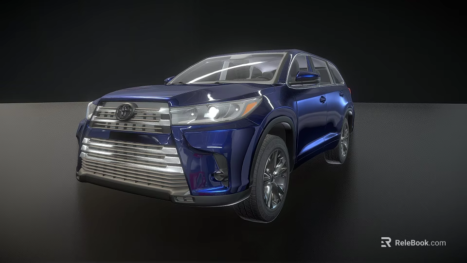 Toyota Blue SUV With Modern Front Grille And Sleek Body Design 3d model 