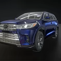 Toyota Blue SUV With Modern Front Grille And Sleek Body Design