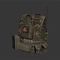 Tactical Military Vest With Radio Antenna Medical Cross Panel And Utility Pockets