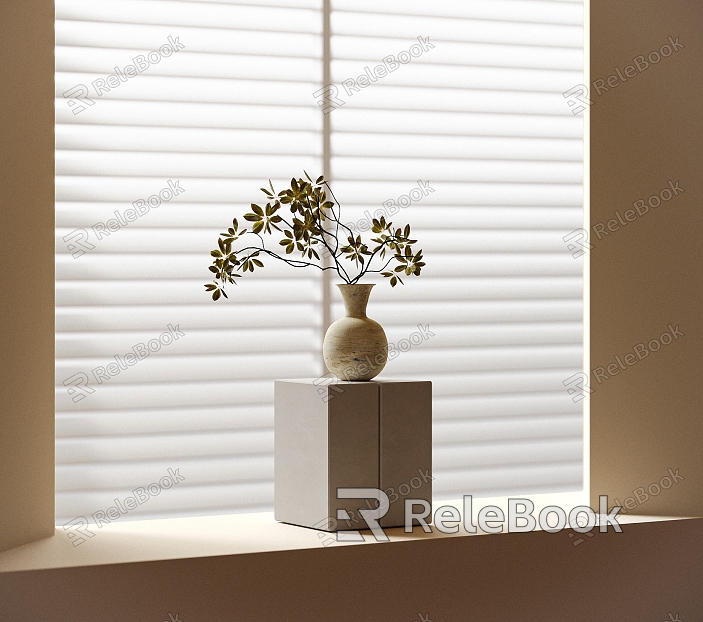 vase floral plant ornaments model