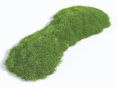 Lush Green Micro Terrain With Natural Grass Cover And Landscape Texture 3d model
