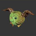 Modern owl grimace owl long-eared owl Wulin owl 3d model