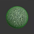 Decorative Wood Stone Sphere With Textured Surface And Mixed Material Design 3d model