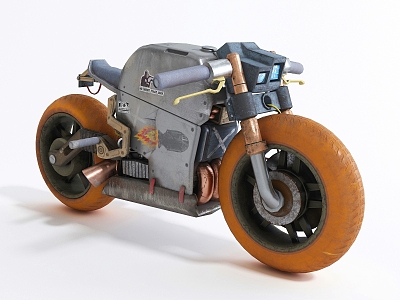 Modern motorcycle concept motorcycle 3d model