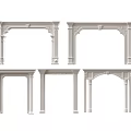 White Decorative Architectural Frames With Various Designs And Classic Styling Details 3d model