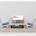 Small apartment sofa combination 3d model