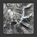 3D Terrain Model Showcasing Mountain Ranges And Detailed Topographic Landform Features