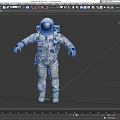 Modern astronaut spacesuit spaceships spacesuit spaceships low face number low model simple mo 3d model