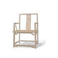 Traditional Chinese Style Wooden Leisure Chair With Simple Backrest And Armrest Design