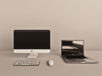 Modern Computer All-in-One Laptop 3d model