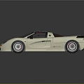 White Sports Car With Red Seats And Sleek Aerodynamic Exterior Design
