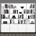 Modern bookcase 3d model