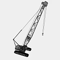 Functional Construction Crane Vehicle With Red Telescopic Boom And Stable Chassis 3d model