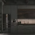 Industrial Modern Dining Living Room Interior With Concrete Floors Wooden Beams And Terracotta Pendant Lights