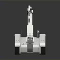 White Modern Robotic Arm Featuring Sleek Mechanical Structure And Industrial Design
