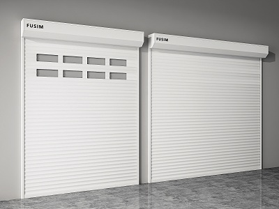 Rolling shutter door rolling gate shop rolling shutter door garage door security door warehouse door 3d model