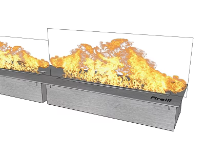 Modern Fireplace Real Fire Fireplace 3d model