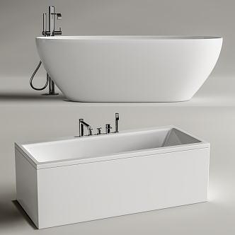 Modern bathtub faucet 3d model