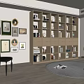 Modern Bookcase Bookshelf Ornaments Book Decorative Cabinet 3d model