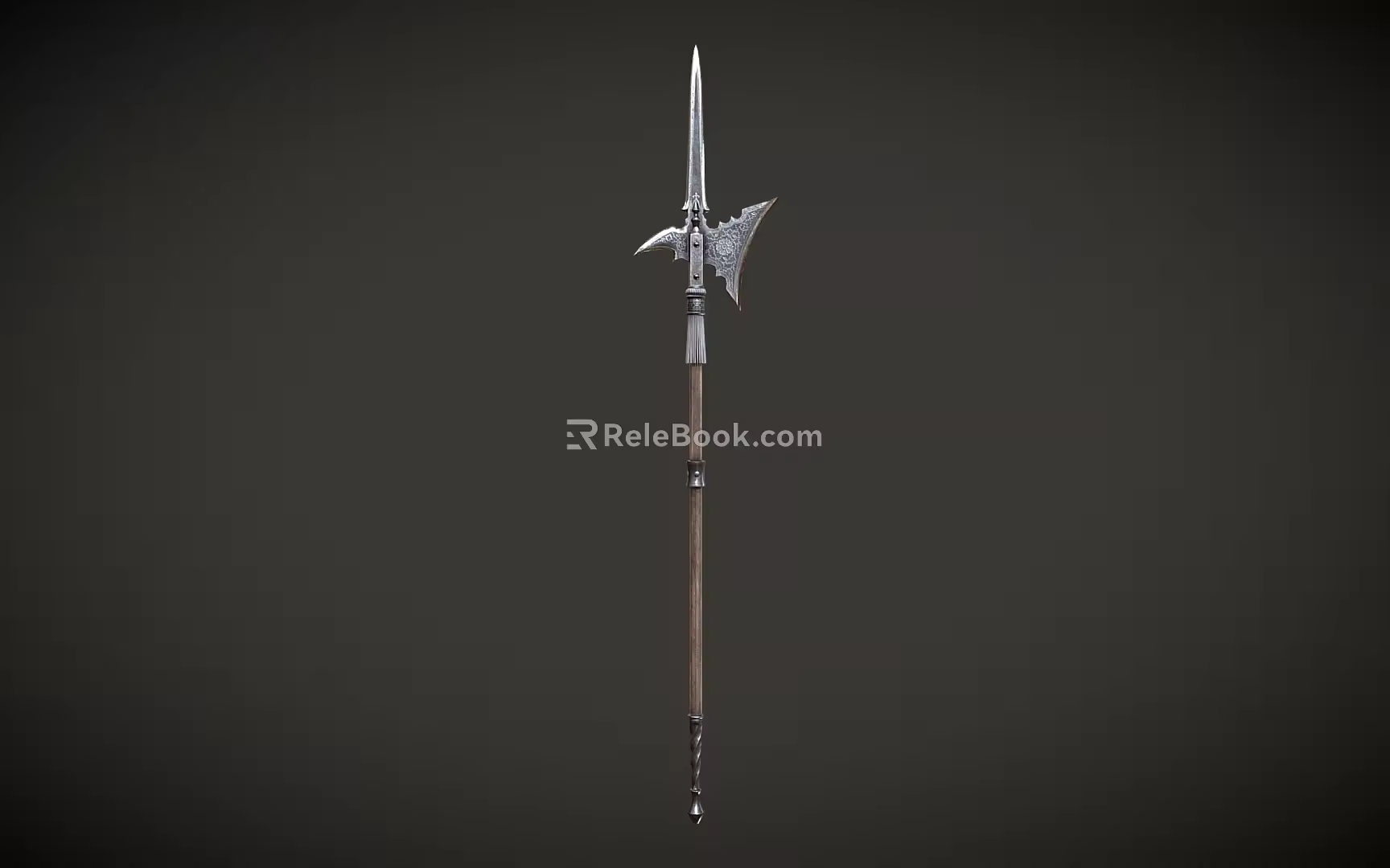 Retro halberd lance cold weapon 3d model