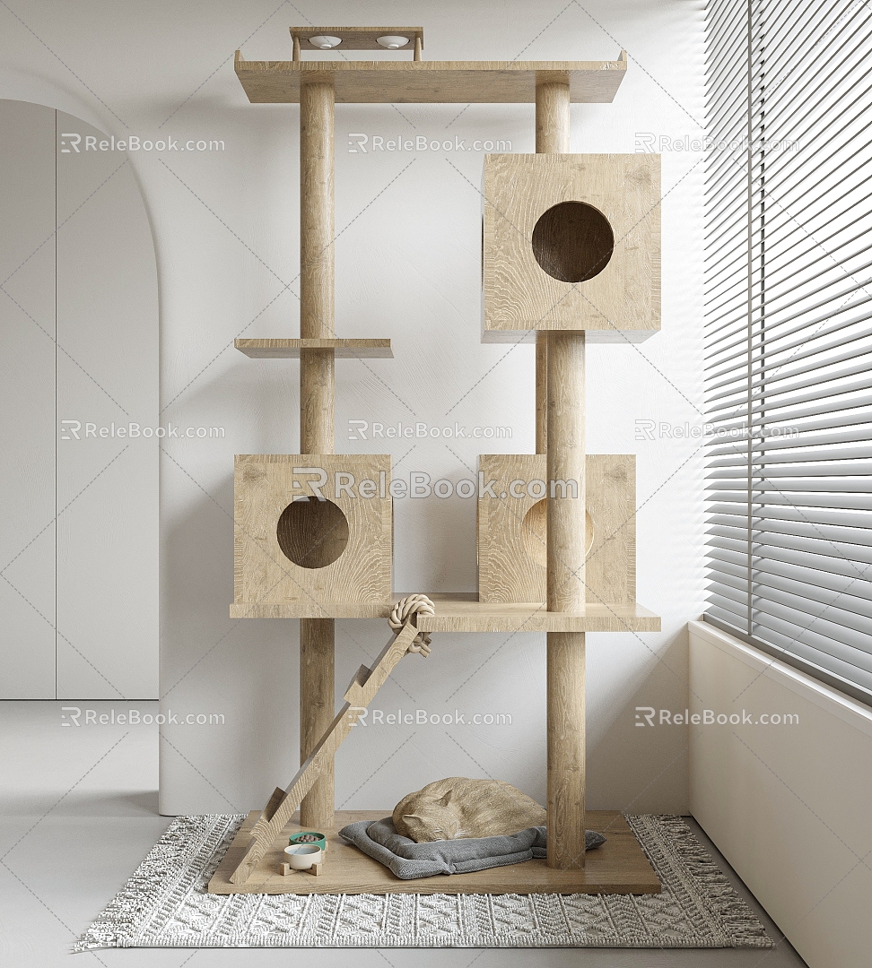 Modern Cat Climbing Rack Cat Nest Cat Climbing Rack 3d model