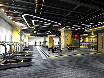 INDUSTRIAL LOFT GYM 3d model