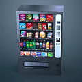 Modern Commercial Vending Machine with Various Snacks Beverages Multiple Selection Slots and Digital Interface 3d model