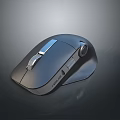 Modern Black Ergonomic Wireless Mouse With Scroll Wheel And Side Buttons