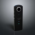 Smart Black Door Handle With Modern Design Fingerprint Recognition Buttons And Indicator Lights