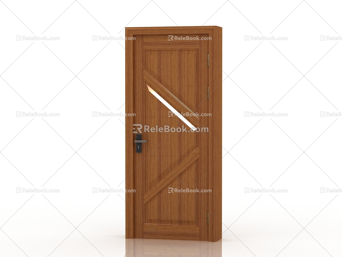 Jianou solid wood door interior door door 3d model