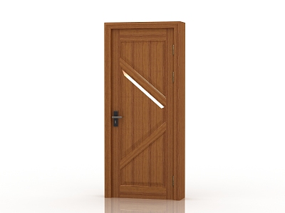 Jianou solid wood door interior door 3d model