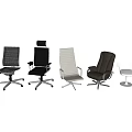 Various Design Office Chairs with Black White Brown Colors High Back Mesh Leather and Wheels
