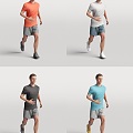 Figure Foreigner Running Posture Person Sports Man Male 3d model